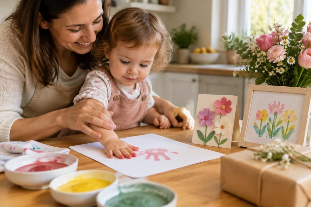 découvrez des idées de cadeaux faits main pour la fête des grands-mères, simples et adaptés aux enfants de 1 à 3 ans.
