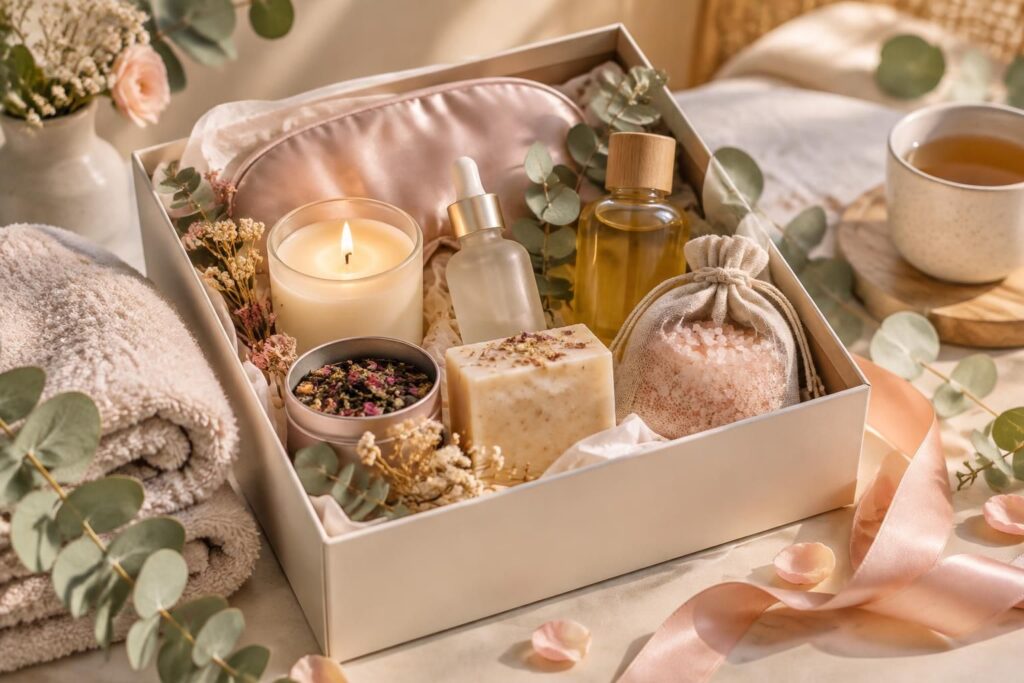 offrez un cadeau bien-être à une femme : découvrez des coffrets, des box et des idées originales pour lui faire plaisir et l’inviter à se détendre.