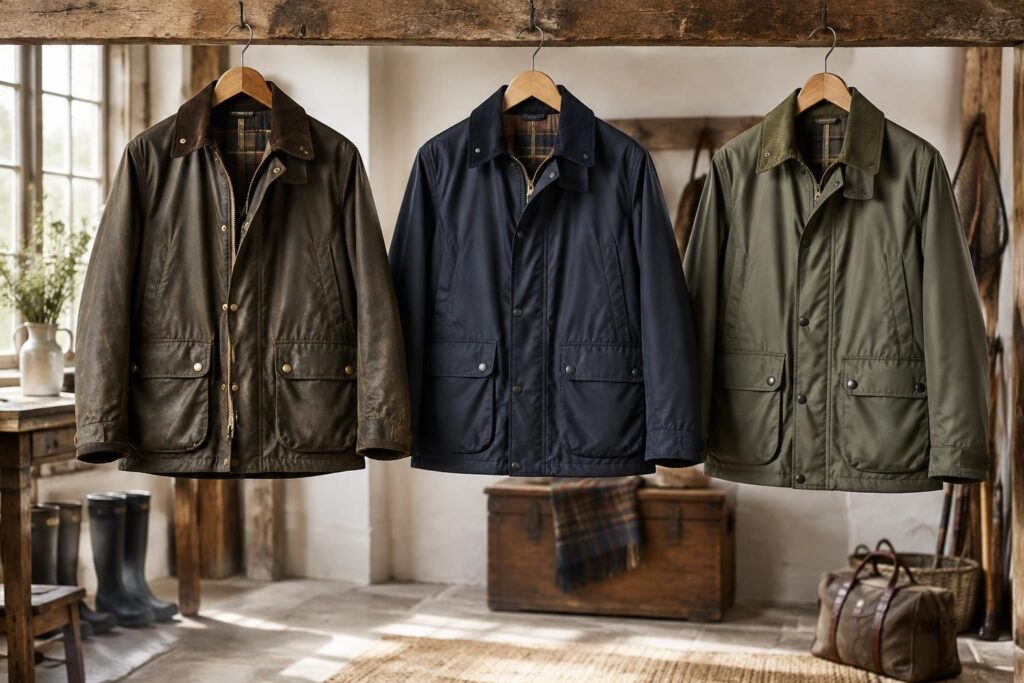 comparez les vestes barbour bedale classic wax, showerproof et hydro : caractéristiques, protection contre la pluie et conseils pour choisir le modèle adapté.